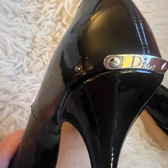 Christian Dior Patent Leather Peep Toe Heels - 6.5 - Picture 7 of 12